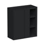 Slim Ebony Black Shaker RTA 27"W x 30"/36"/42"H x 12"D Standard Corner Wall Cabinet with Shelves