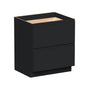 Slim Ebony Black Shaker RTA 30"/33"/36"W x 34.5"H x 24"D Drawer Base Cabinet with 2 Drawers