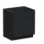 Slim Ebony Black Shaker RTA 30"/36"W x 34.5"H x 24"D Sink Base Cabinet with 2 Doors