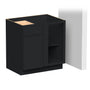 Slim Ebony Black Shaker RTA 33"W x 34.5"H x 24"D Blind Corner Base Cabinet with 1 Drawer and 1 Door