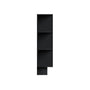 Slim Ebony Black Shaker RTA 9"W x 34.5"H x 24"D Base End Shelf with 4 Layers