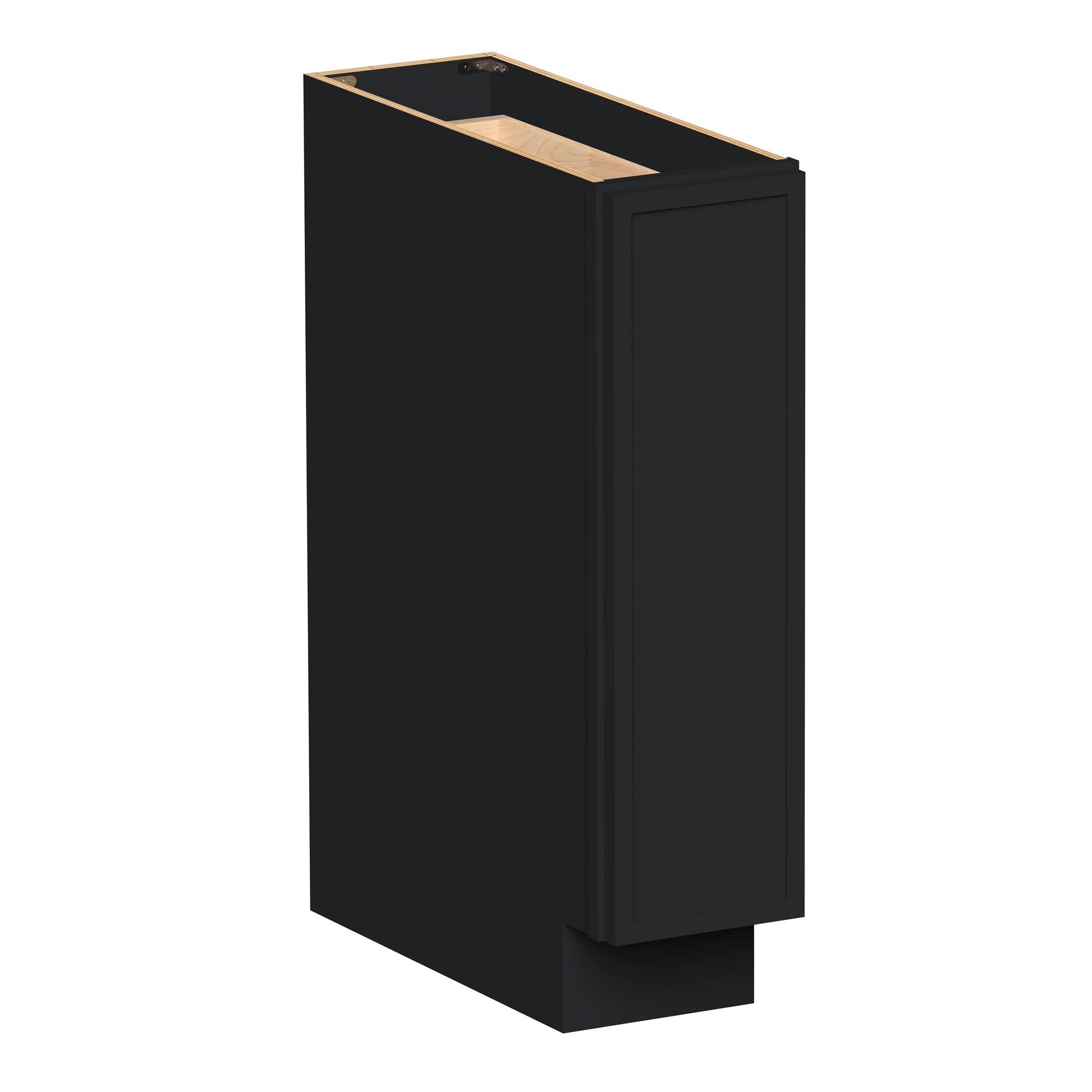 Slim Ebony Black Shaker RTA 9"W x 34.5"H x 24"D Spice Pantry Base Cabinet with 1 Drawer