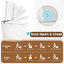 White Elongated Smart Bidet Toilet with UV Sterilization and Remote Control