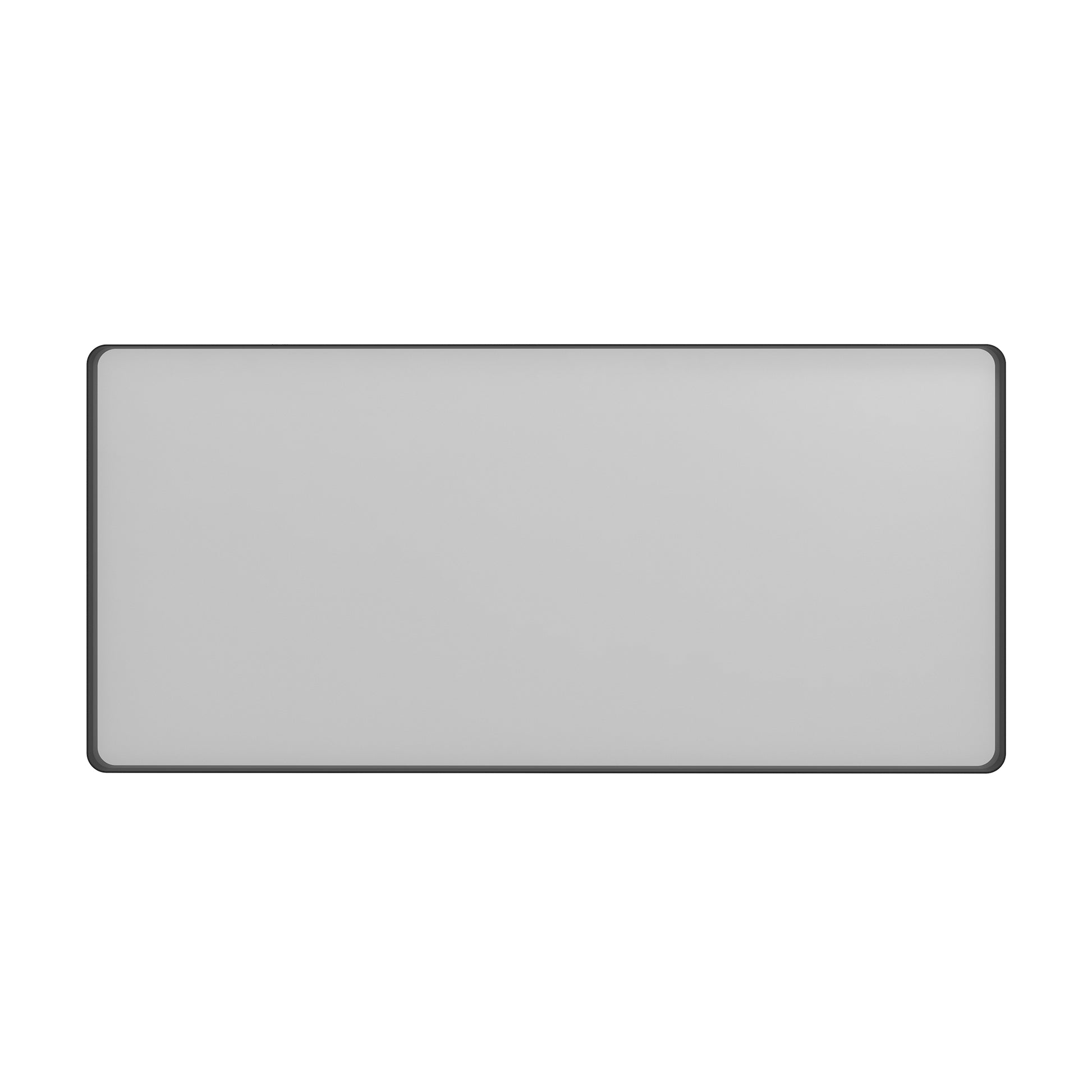 Wall-Mounted Vanity Mirror with Matte Black Metal Frame