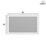 Tempered Glass LED Mirror with Aluminum Frame for Bathroom Vanity