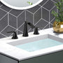 Casainc Matte Black 5.35-in 2-Handle Widespread Watersense Labelled Bathroom Sink Faucet