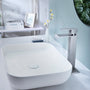 Waterfall Spout Bathroom Faucet,Single Handle Bathroom Vanity Sink Faucet-CASAINC