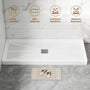 Rectangle SMC White Shower Pan Base with Center Drain