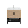 Freestanding Bathroom Vanity with White Ceramic Sink & Hot and Cold Faucet
