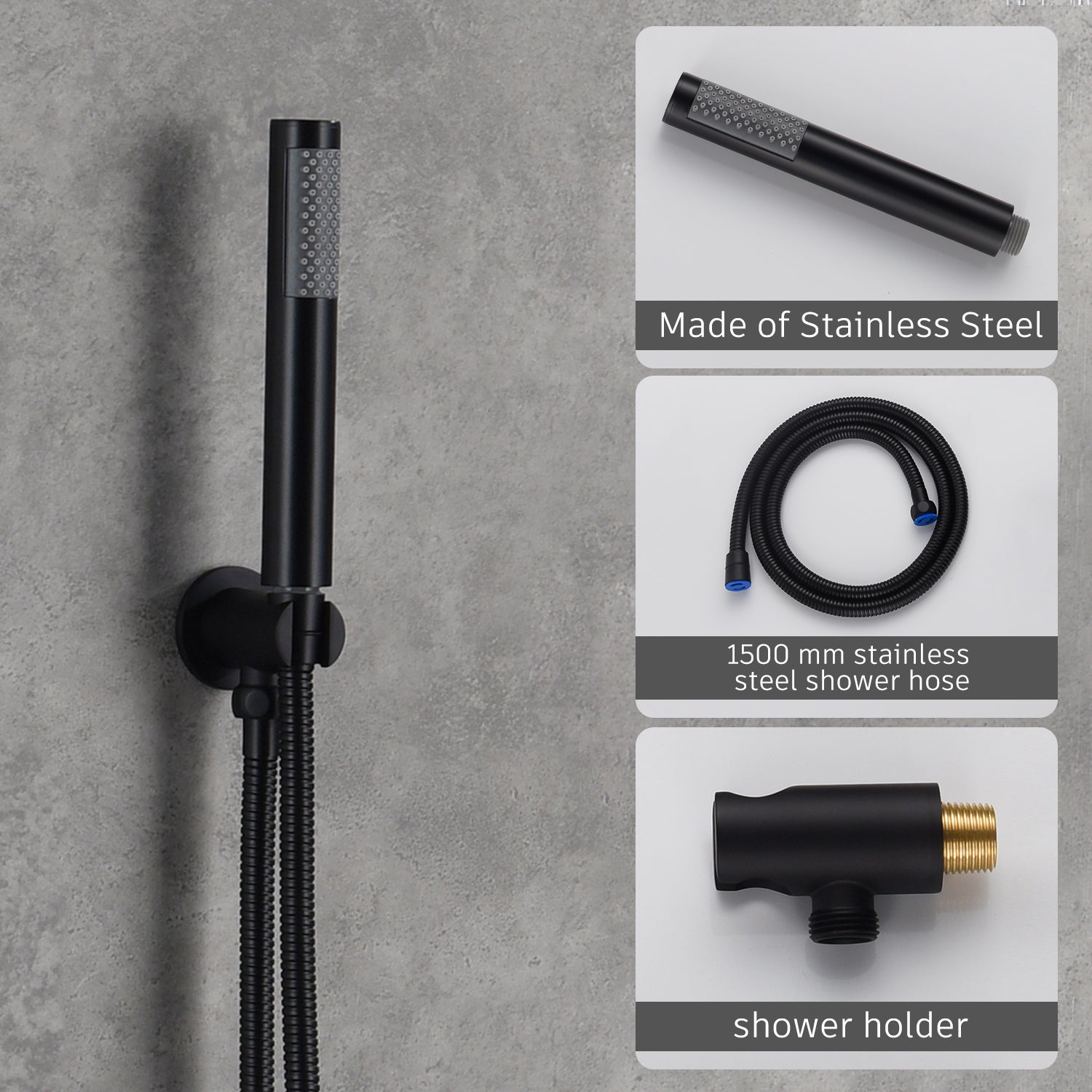 10" Wall Mount Rain Shower Head System with Handheld & Tub Faucet