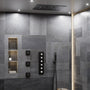 20*24'' Rectangle Shower System With 4 Sprays Modes & 3 Body Jets