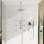 12" Shower System With Shelf, Handheld Shower With Spray Gun Feature