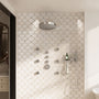 12" Adjustable Shower Head With Shelf Shower System, Hand Shower With Spray Gun Function