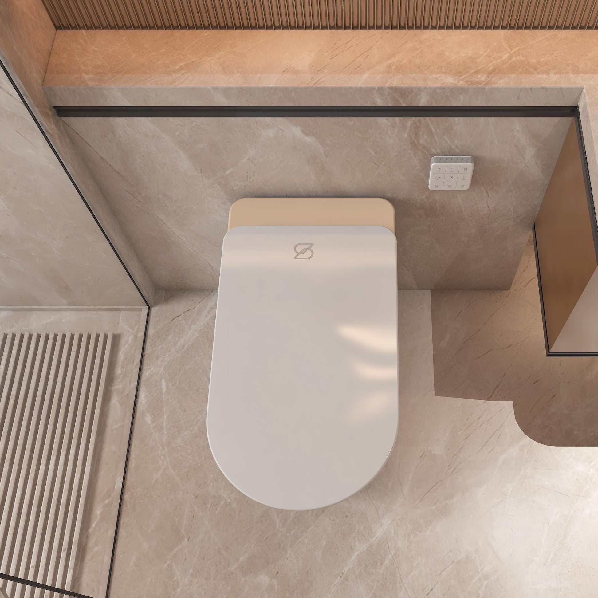 Luxury Smart Bidet Toilet with Heated Seat and Auto Flush, White, Gold, or Silver Seat Cover