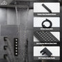 20*24'' Rectangle Shower System With 4 Sprays Modes & 3 Body Jets