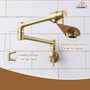 Double Handles Wall-Mounted Folding Pot Filler Space-Saving
