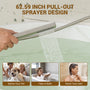 Single-Handle 3 Holes Waterfall Bathtub Filler Faucet with Hand Shower