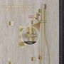 12-inch 3-Function Thermostatic Rain Shower System with Body Jets & Slide Bar