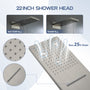 22" Wall Mounted Stainless Steel Shower Systems With Handheld Shower