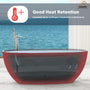 59"/67" Pure Resin Freestanding Transparent Bathtub with Center Drain