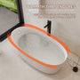 63" Solid Surface Freestanding Bathtub with Thickened Edge in Matte White