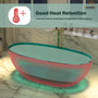 59"/67" Pure Resin Freestanding Transparent Bathtub with Center Drain