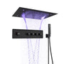 31.4" x 23.6" 4-Function Ceiling-Mounted Thermostatic Shower System with LED Lights
