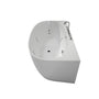 67" Freestanding Whirlpool Bathtub with 6 Hydro Jets & LED Mood Lighting