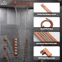 20*24'' Rectangle Shower System With 4 Sprays Modes & 3 Body Jets