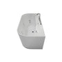 63" Acrylic Freestanding Whirlpool Bathtub with 6 Jets and 7-Color LED Light