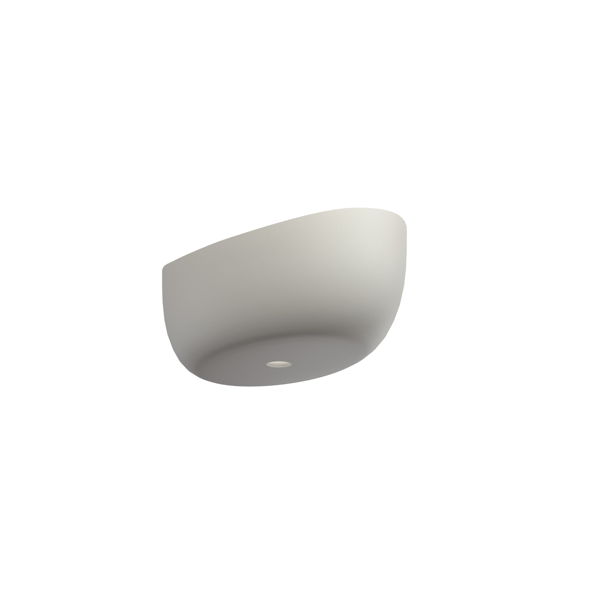 24-Inch Solid Surface Vessel Sink Oval Shape Bathroom Sink