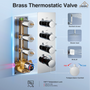 12" Ceiling Mount Rain Shower System with Handheld and Body Jets