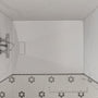European-Style SMC Shower Base with Sleek Marble Texture in Black & White