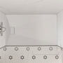 European-Style SMC Shower Base with Sleek Marble Texture in Black & White