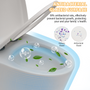 Floor-Mounted Elongated Ceramic Toilet with Seat 1.28 GPF Single Flush