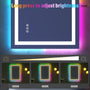 Tempered RGB LED Bathroom Mirror with Smart Controls & Anti-Fog