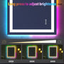 Tempered RGB LED Bathroom Mirror with Smart Controls & Anti-Fog