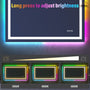 Tempered RGB LED Bathroom Mirror with Smart Controls & Anti-Fog