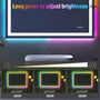 Tempered RGB LED Bathroom Mirror with Smart Controls & Anti-Fog