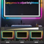 Tempered RGB LED Bathroom Mirror with Smart Controls & Anti-Fog