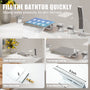 3-Handle 5 Holes Deck-Mounted Bathtub Faucet with Handheld Shower