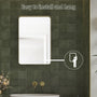 Tempered Glass Wall-Mounted Mirror with Gold Metal Frame