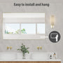 Tempered Glass Wall-Mounted Mirror with Gold Metal Frame
