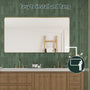 Tempered Glass Wall-Mounted Mirror with Gold Metal Frame