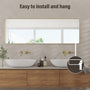 Tempered Glass Wall-Mounted Mirror with Gold Metal Frame