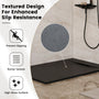 European-Style SMC Shower Base with Anti-Slip Design in Black or White