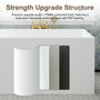 CasaCrylic 43" Scandinavian Minimalist Acrylic Freestanding Bath Tubs with Built-In Seat