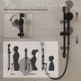 9" 3-Function Shower Faucet Set with Tub Spout & Slide Bar
