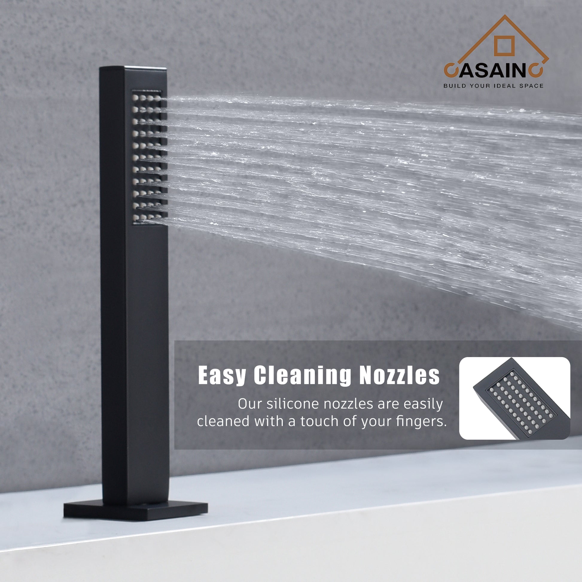 CASAINC Hot Sale 5 hole Bathtub Faucet With Handheld Shower Head