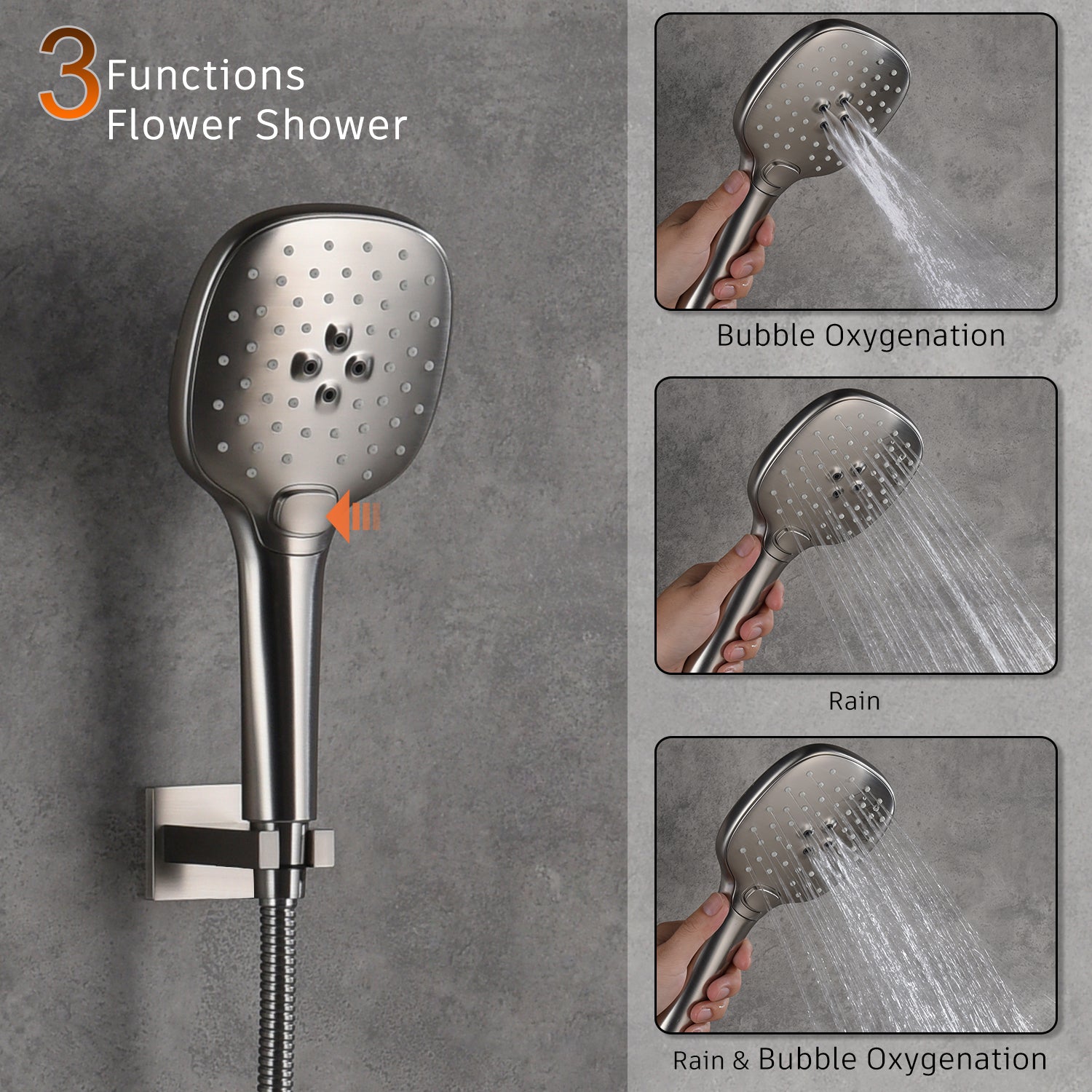 Casainc 2 Function 10" Wall Mounted Dual Shower Heads Shower System In Chrome